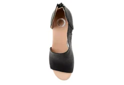 Journee Collection Womens Aretha Wedge Sandal - Black 12 Journee Collection Womens Aretha Wedge Sandal - Black -Fami Shoes Sales US 01 102152 05