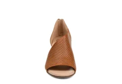 Journee Collection Womens Aretha Wedge Sandal - Cognac 9 Journee Collection Womens Aretha Wedge Sandal - Cognac -Fami Shoes Sales US 01 102153 02