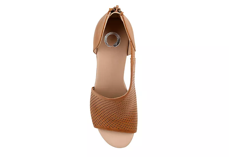 Journee Collection Womens Aretha Wedge Sandal - Cognac 6 Journee Collection Womens Aretha Wedge Sandal - Cognac - Image 6