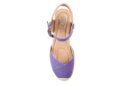 Journee Collection Womens Ashlyn Wedge Sandal - Purple -Fami Shoes Sales US 01 102163 05