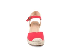 Journee Collection Womens Ashlyn Wedge Sandal - Red -Fami Shoes Sales US 01 102164 02