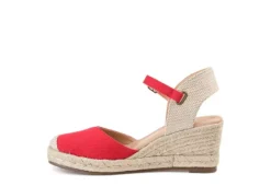 Journee Collection Womens Ashlyn Wedge Sandal - Red -Fami Shoes Sales US 01 102164 03