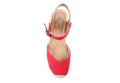 Journee Collection Womens Ashlyn Wedge Sandal - Red -Fami Shoes Sales US 01 102164 05
