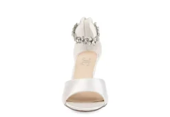 Journee Collection Womens Connor Wedge Sandal - White 9 Journee Collection Womens Connor Wedge Sandal - White -Fami Shoes Sales US 01 102219 02