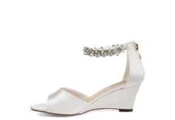 Journee Collection Womens Connor Wedge Sandal - White 10 Journee Collection Womens Connor Wedge Sandal - White -Fami Shoes Sales US 01 102219 03