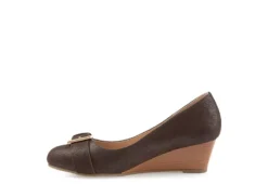 Journee Collection Womens Graysn Wedge Pump - Brown -Fami Shoes Sales US 01 102243 03