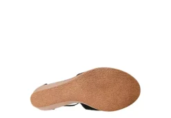 Journee Collection Womens Kedzie Wedge Sandal - Black -Fami Shoes Sales US 01 102265 06