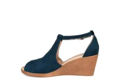 Journee Collection Womens Kedzie Wedge Sandal - Blue 10 Journee Collection Womens Kedzie Wedge Sandal - Blue -Fami Shoes Sales US 01 102266 03