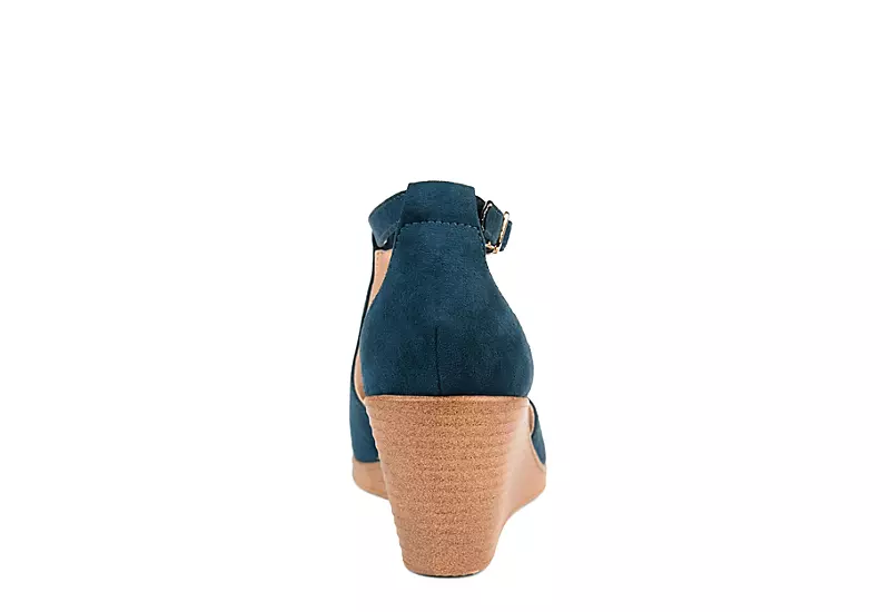 Journee Collection Womens Kedzie Wedge Sandal - Blue 5 Journee Collection Womens Kedzie Wedge Sandal - Blue - Image 5