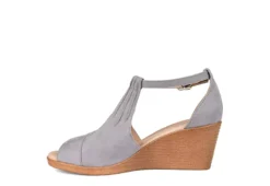Journee Collection Womens Kedzie Wedge Sandal - Grey -Fami Shoes Sales US 01 102267 03