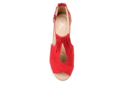 Journee Collection Womens Kedzie Wedge Sandal - Red 12 Journee Collection Womens Kedzie Wedge Sandal - Red -Fami Shoes Sales US 01 102268 05