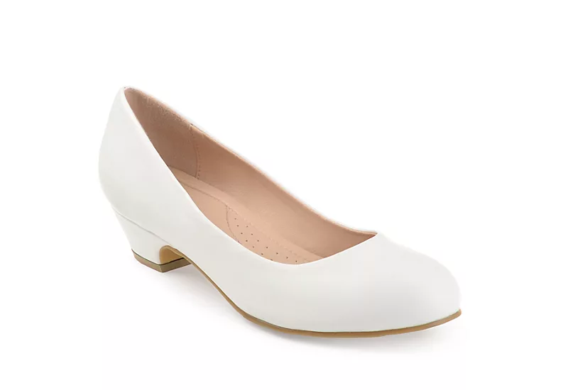 Journee Collection Womens Saar Pump - White 1 Journee Collection Womens Saar Pump - White