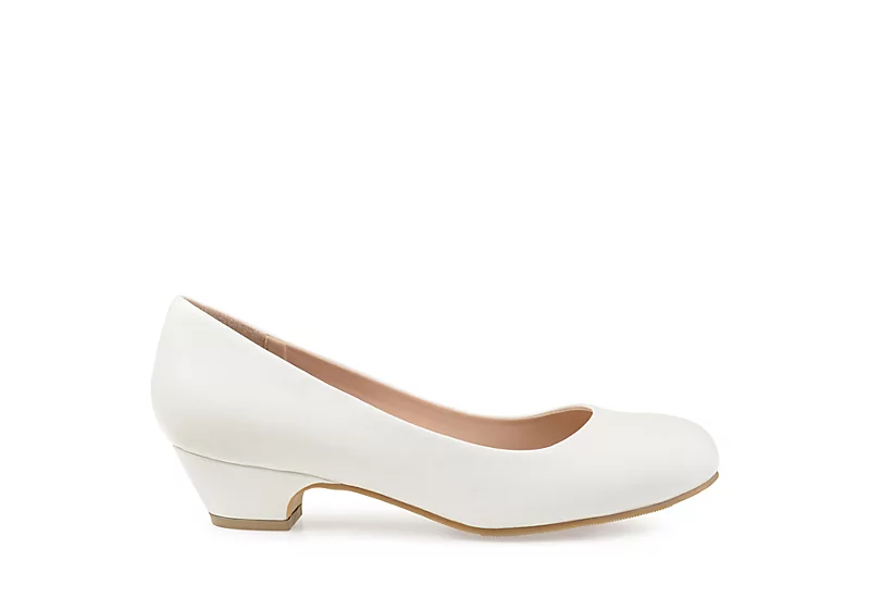 Journee Collection Womens Saar Pump - White 2 Journee Collection Womens Saar Pump - White - Image 2