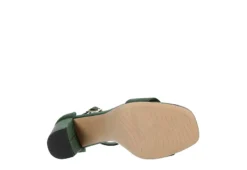 Michael By Michael Shannon Womens Stella Sandal - Green -Fami Shoes Sales US 01 106152 06