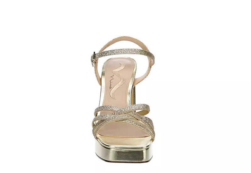 N By Nina Womens Sabrina Platform Sandal - Champagne 3 N By Nina Womens Sabrina Platform Sandal - Champagne - Image 3
