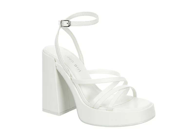 Madden Girl Womens Aces Platform Sandal - White 1 Madden Girl Womens Aces Platform Sandal - White