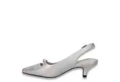 Easy Street Womens Emerin Slingback Pump - Silver -Fami Shoes Sales US 01 108061 03