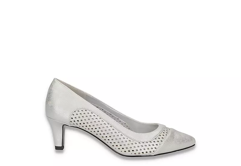 Easy Street Womens Ansen Pump - Silver 2 Easy Street Womens Ansen Pump - Silver - Image 2
