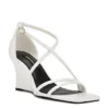 Nine West Womens Rolga Wedge Sandal - White