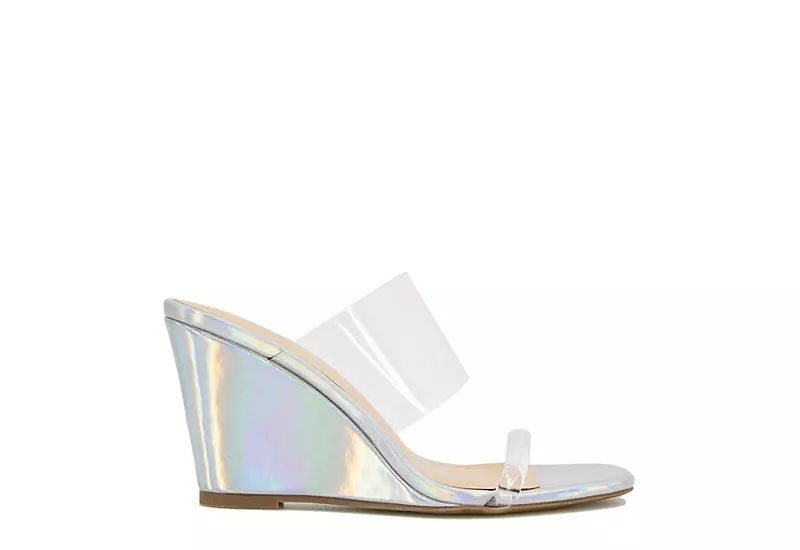 Xoxo Womens Lotys Wedge Sandal - Clear 2 Xoxo Womens Lotys Wedge Sandal - Clear - Image 2