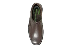 Nunn Bush Mens Bleeker Street Bike Toe Slip On Oxford - Brown -Fami Shoes Sales US 01 500488 05