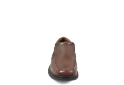 Nunn Bush Mens Bleeker Street Bike Toe Slip On Oxford - Cognac -Fami Shoes Sales US 01 500489 02