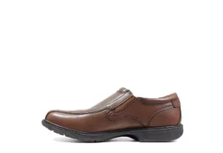 Nunn Bush Mens Bleeker Street Bike Toe Slip On Oxford - Cognac -Fami Shoes Sales US 01 500489 03