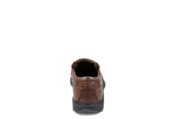 Nunn Bush Mens Bleeker Street Bike Toe Slip On Oxford - Cognac -Fami Shoes Sales US 01 500489 04