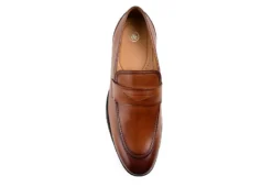Thomas & Vine Mens Bishop Penny Loafer Oxford - Cognac -Fami Shoes Sales US 01 500743 05
