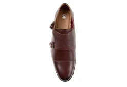 Thomas & Vine Mens Calvin Monk Strap Oxford - Brown -Fami Shoes Sales US 01 500744 05
