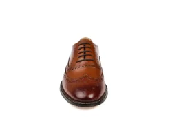 Thomas & Vine Mens Franklin Wingtip Oxford - Cognac -Fami Shoes Sales US 01 500761 02
