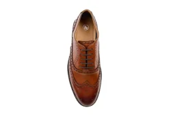 Thomas & Vine Mens Franklin Wingtip Oxford - Cognac -Fami Shoes Sales US 01 500761 05