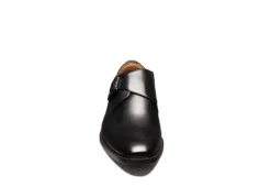 Florsheim Mens Sorrento Plain Toe Single Monk Strap Oxford - Black -Fami Shoes Sales US 01 500806 02
