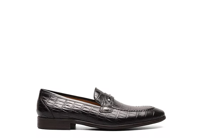 Stacy Adams Mens Ferdinand Moc Toe Slip On Oxford - Black 2 Stacy Adams Mens Ferdinand Moc Toe Slip On Oxford - Black - Image 2