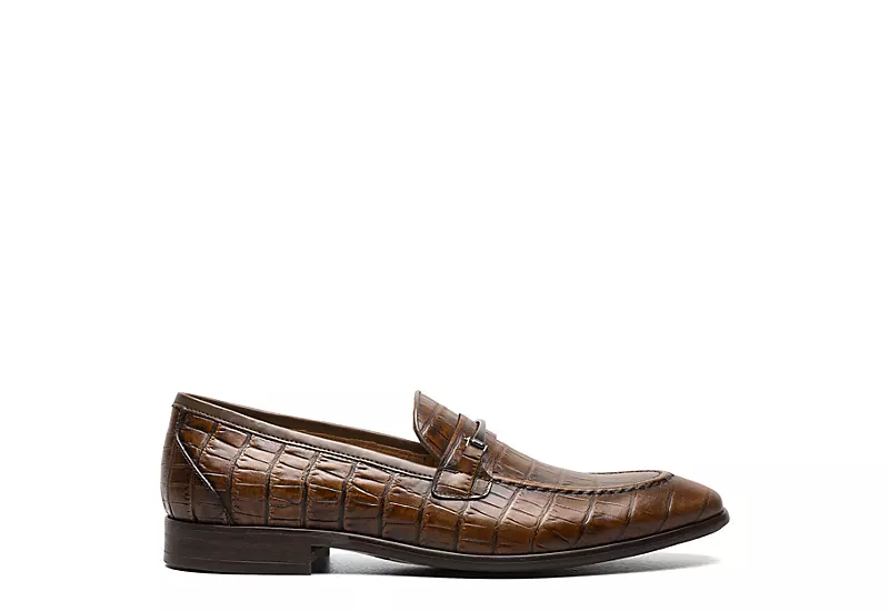 Stacy Adams Mens Ferdinand Moc Toe Slip On Oxford - Cognac 2 Stacy Adams Mens Ferdinand Moc Toe Slip On Oxford - Cognac - Image 2