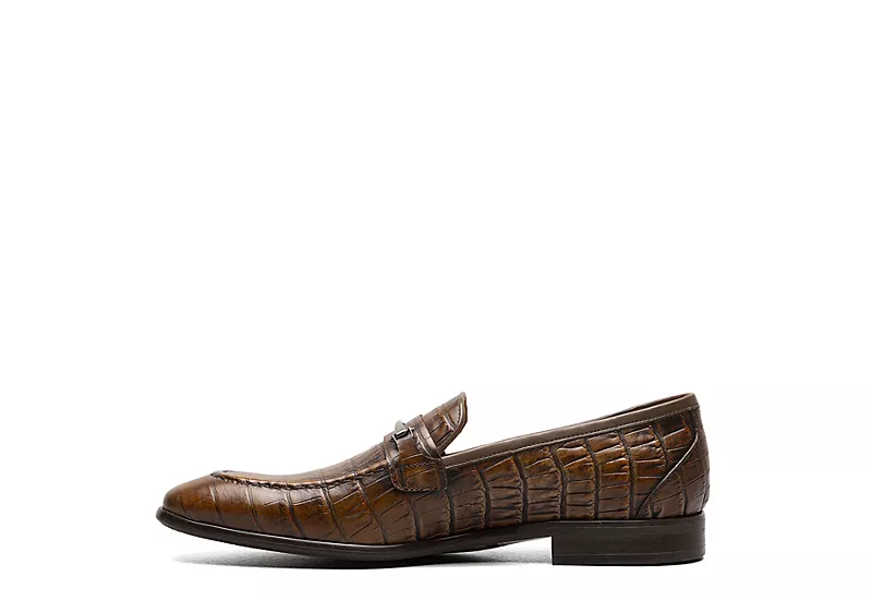Stacy Adams Mens Ferdinand Moc Toe Slip On Oxford - Cognac 4 Stacy Adams Mens Ferdinand Moc Toe Slip On Oxford - Cognac - Image 4