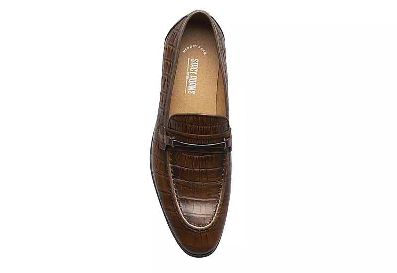 Stacy Adams Mens Ferdinand Moc Toe Slip On Oxford - Cognac 6 Stacy Adams Mens Ferdinand Moc Toe Slip On Oxford - Cognac - Image 6
