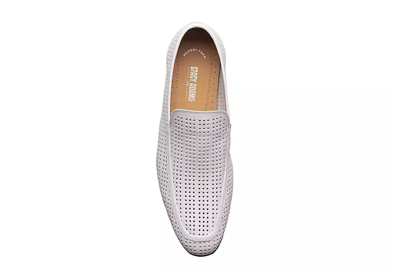 Stacy Adams Mens Winfeild Loafer Oxford - White 6 Stacy Adams Mens Winfeild Loafer Oxford - White - Image 6