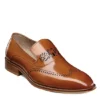 Stacy Adams Mens Pryce Wingtip Perf Slip On Oxford - Cognac