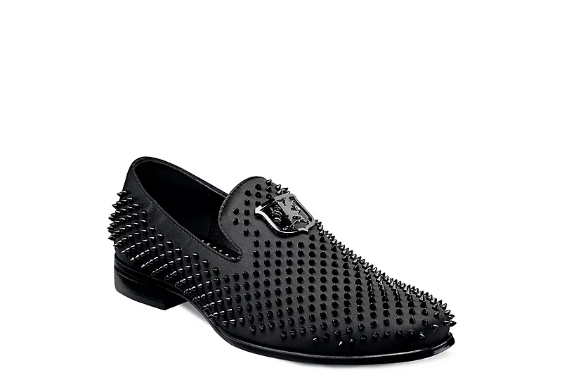 Stacy Adams Mens Sabre Spiked Slip On Oxford - Black 1 Stacy Adams Mens Sabre Spiked Slip On Oxford - Black