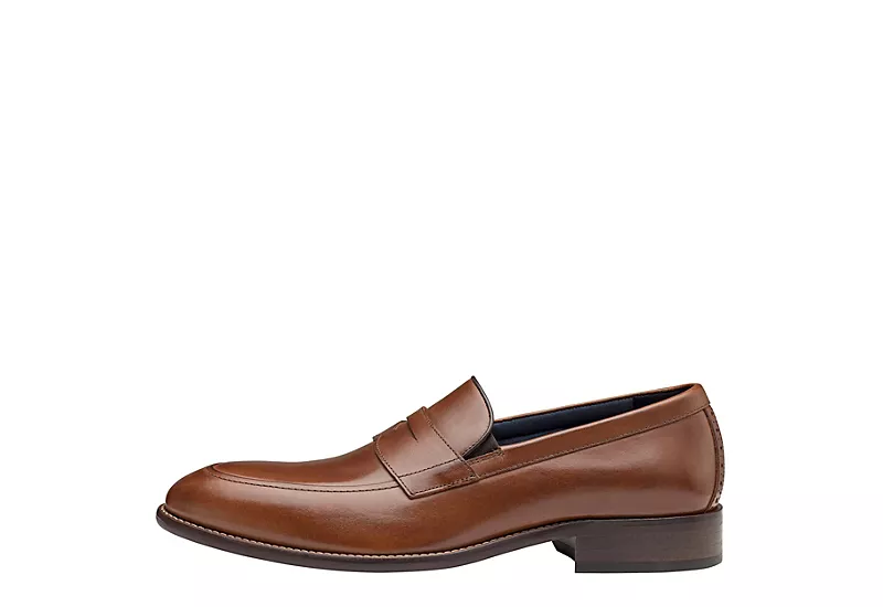 Johnston & Murphy Mens Stockton Penny Loafer Oxford - Dark Tan 4 Johnston & Murphy Mens Stockton Penny Loafer Oxford - Dark Tan - Image 4