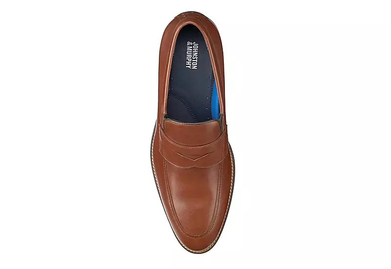 Johnston & Murphy Mens Stockton Penny Loafer Oxford - Dark Tan 6 Johnston & Murphy Mens Stockton Penny Loafer Oxford - Dark Tan - Image 6