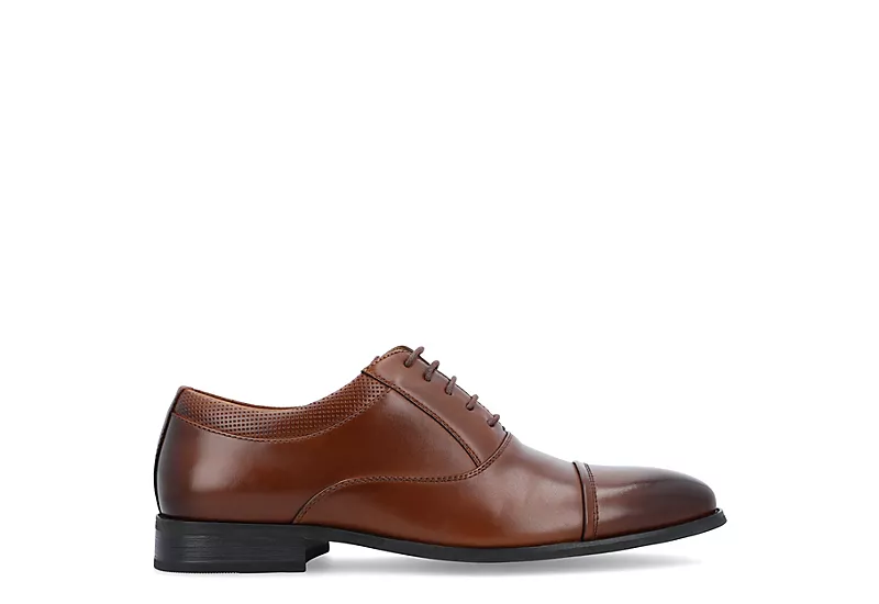 Vance Co Mens Bradley Cap Toe Oxford - Tan 2 Vance Co Mens Bradley Cap Toe Oxford - Tan - Image 2