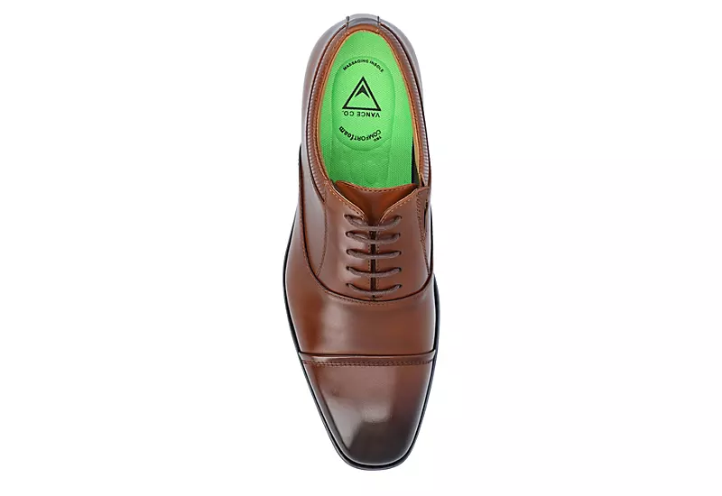 Vance Co Mens Bradley Cap Toe Oxford - Tan 6 Vance Co Mens Bradley Cap Toe Oxford - Tan - Image 6