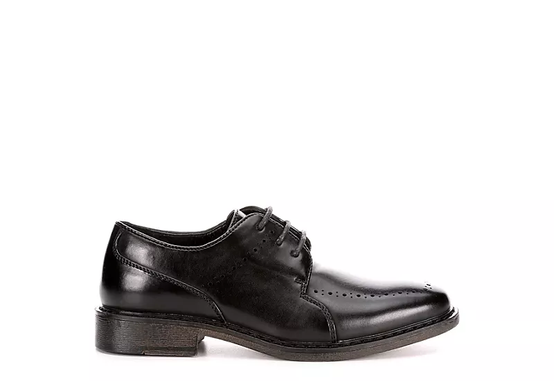 Borelli Boys Roman Oxford - Black 2 Borelli Boys Roman Oxford - Black - Image 2