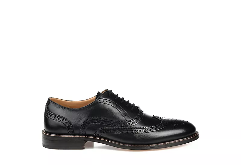 Thomas & Vine Mens Franklin Wingtip Oxford - Black 2 Thomas & Vine Mens Franklin Wingtip Oxford - Black - Image 2