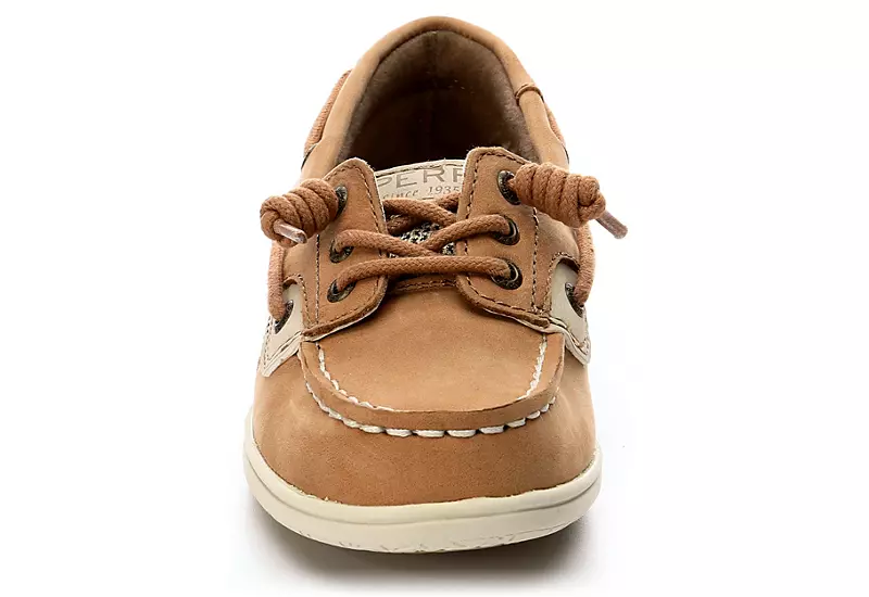 Sperry Girls Shoresider 3 Eye Boat Shoe - Tan 3 Sperry Girls Shoresider 3 Eye Boat Shoe - Tan - Image 3