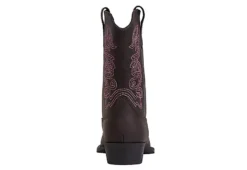 Deer Stags Boys Ranch Western Boot - Dark Brown -Fami Shoes Sales US 01 700040 04