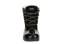 Sperry Girls Port Boot Rain Boot - Black -Fami Shoes Sales US 01 701397 02