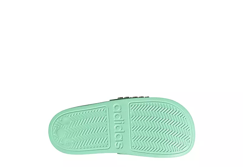 Adidas Girls Adilette Slide Sandal - Mint 5 Adidas Girls Adilette Slide Sandal - Mint - Image 5